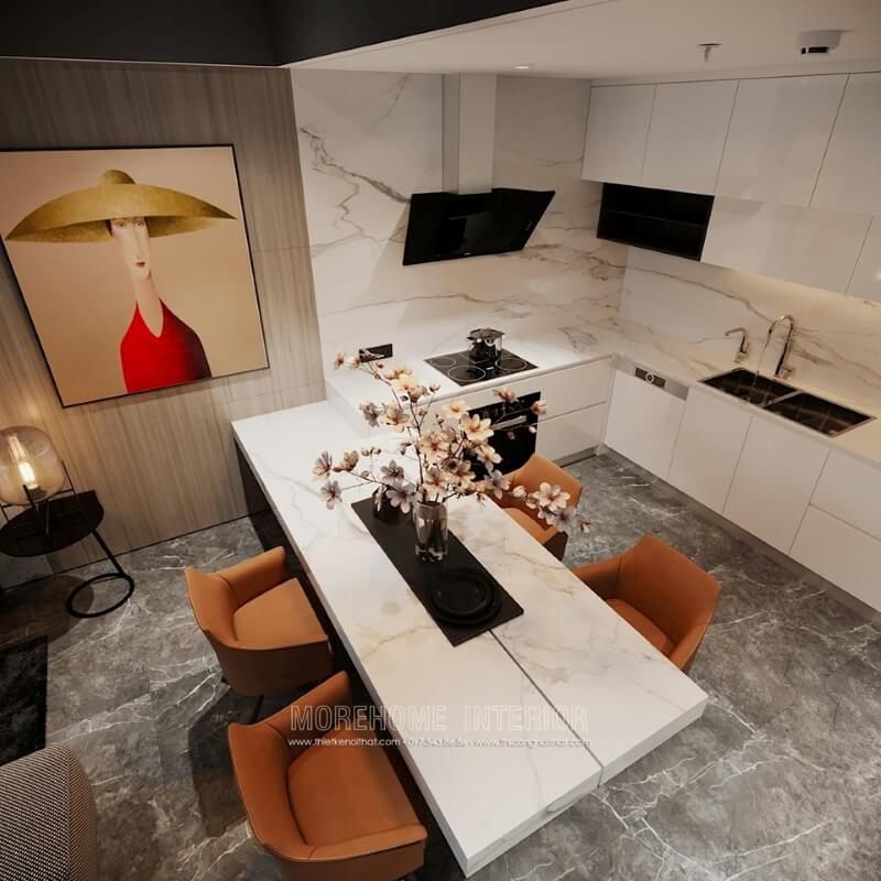 #22 Đá ốp tủ bếp đẹp cho thiết kế nội thất căn hộ 2022-2024